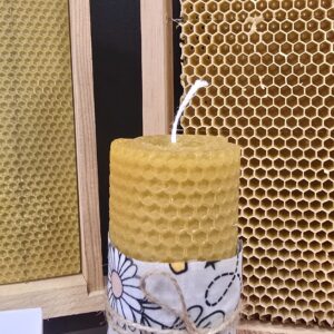 Vela doble lamina cera de abeja natural