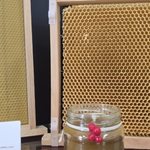 Vela cera de abeja natural en vaso 250gr