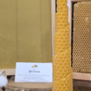 Vela lámina en espiral cera de abeja natural